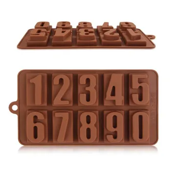 0-9 Numaraları Silikon Kalıp Cupcake Jöle Şeker Fondan Kek Dekorasyon Pişirme Aracı Çikolata Şekil Kalıpları