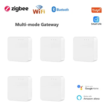 1/5 ADET Tuya ZigBee 3.0 Akıllı Çok modlu Ağ Geçidi ZigBee BLE Bluetooth Örgü Köprü Hub Akıllı Ev Akıllı Yaşam Alexa Google Ev