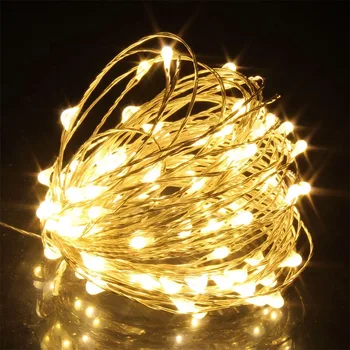 1-5M LED Dize İşık Garland Süs Noel Süslemeleri Ev için Xams Yeni Yıl Tatil Peri İşık Şerit Pil İşletilen 