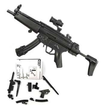 1/6 Ölçekli 4D HK MP5 Makineli Oyuncak Tabanca Modeli Bulmacalar yapı tuğlaları Silah Askeri İçin 12 