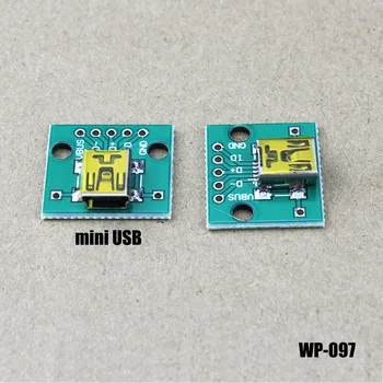 1 ADET Mikro Mini USB USB A Erkek USB 2.0 3.0 A Dişi USB B Konnektör Arayüzü 2.54 mm DIP PCB Dönüştürücü Adaptör kesme panosu