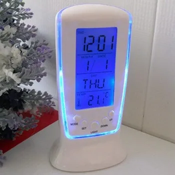 1 Adet Mini Moda LED Noctilucent Sessiz Tembel Elektronik Çalar Saat Yaratıcı Çok Fonksiyonlu Müzik Alarm Ev Masaüstü Dekor