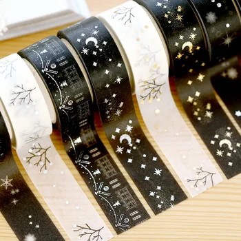 1 adet Washi Yapışkan Bant Noel Noel Dekoratif Washi Bandı Maskeleme Bandı Kağıt Bant Scrapbook Ayarla 