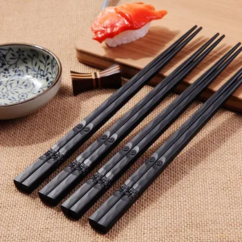1 Çift Japon Çubuklarını Alaşım kaymaz Suşi yemek çubukları çubuklarını Çin Hediye Palillos Japoneses Yeniden Kullanılabilir Çubuklarını