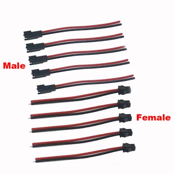 10 adet 10cm 12cm 15cm Uzun JST SM 2Pins Fiş Erkek Kadın Erkek Tel Bağlayıcı Kablo Pigtail Tak LED şeritler ışıkları Elektron