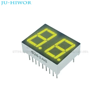 10 adet 18 Pins 5261AG 5261BG 0.56 İnç 2 Haneli Bit 7 Segment Sarı Yeşil LED Dijital Ekran Digitron Ortak Anot Katot