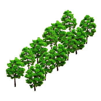10 Adet Model Ağaç Tren Seti Plastik Sandıklar Manzara Manzara Düzeni HO N