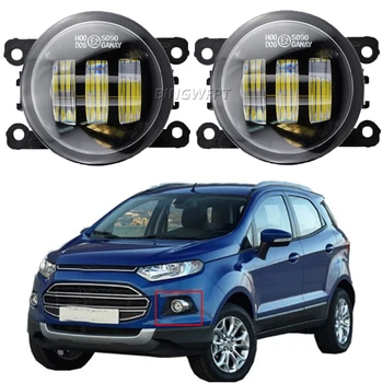 2 ADET Araba Sis Lambası Montaj LED Lens Sis Gündüz Farı DRL 12V Ford EcoSport 2013 İçin 2014 2015 2016