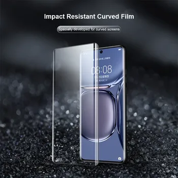 2 ADET Nillkin Kavisli Film İçin Huawei P50 Pro Darbeye Dayanıklı Ekran Koruyucu 0.33 mm
