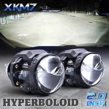 2 inç Mini Bi-led Lensler Far Matris Projektör Melek Göz ışık halkası Hiperboloid Araba Motosiklet LED H4 H7 Far Restyling