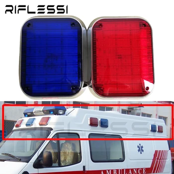 2 x Ambulans kırmızı mavi acil yanıp sönen LED trafik çakarlı lamba polis ışıkları kolluk araçları uyarı sinyali 12 V 24 V