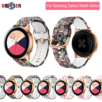 20mm Silikon Spor saat kayışı Smartwatch Kayışı Samsung Galaxy 3 41mm 42mm Aktif Aktif 2 Saat Yedek Sapanlar Kemer