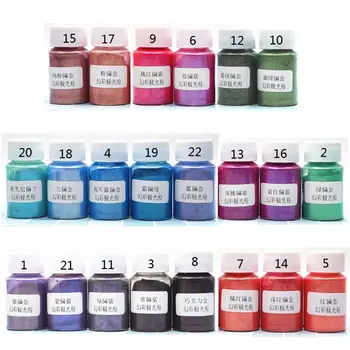 22 renk pigmenti muhteşem mika tozu epoksi reçine renklendirici makyaj banyo bombası sabun mum takı yapımı toz pigment doğrudan sal