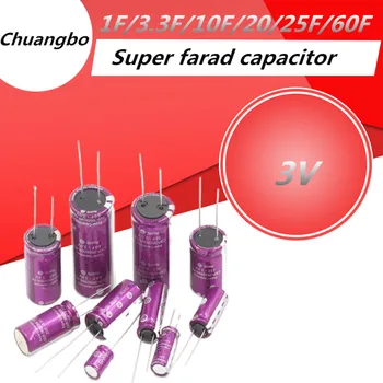 3.0 V CDA 3V Farad kapasitörler 1F 2F 3.3 F 5F 7F 10F 15F 18F 20F 25F 30F 50F 60F 100F 120F Süper Kapasitör