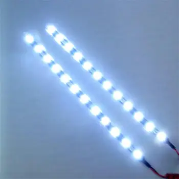 30 cm 12 V 15 LEDs motosiklet su geçirmez şerit lamba esnek süper parlaklık ışık araba oto gündüz koşu dekoratif lamba