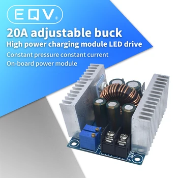 300W 20A DC-DC Buck Dönüştürücü Adım Aşağı Modülü Sabit Akım LED Sürücü Güç Adım Aşağı Gerilim Modülü elektrolitik kondansatör