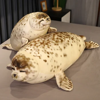 35-120 cm Dev 3D Deniz Aslan Peluş Hayvan Oyuncaklar Dolması Yumuşak Gerçek Hayat Mühür Uyku Yastıklar Bebek Çocuk Karikatür Yatıştırmak Bebek Sevimli Hediye