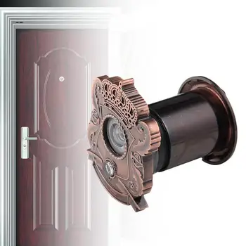 35mm Yüksek Kaliteli Anti-hırsızlık Kapı Zili 2 İn 1 Kedi Gözü Kapı 220 Ayarlanabilir Derece Açı İle Kapı Zili Görüntüleyici Geniş Peephole E4M7