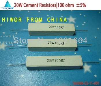 (5 adet / grup) 20 W 100 ohm Seramik Çimento Güç Direnci 100 ohm Dirençler