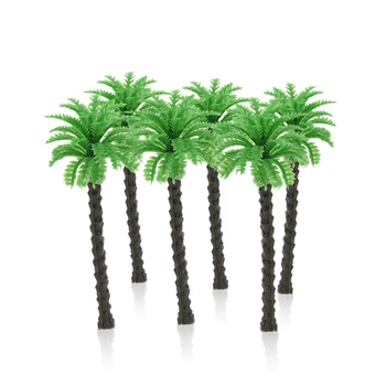 50 adet 35/40/45/55 / 70mm Model Yeşil Palmiye Ağaçları Oyuncaklar Minyatür mimari Deniz Kıyısı Renkli bitkiler diorama plaj sahne