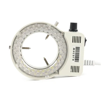 56 LED Ayarlanabilir halka ışık Mikroskop Aksesuarları Aydınlatıcı Lamba Stereo Mikroskop İçin HDMI USB VGA Endüstriyel Kamera