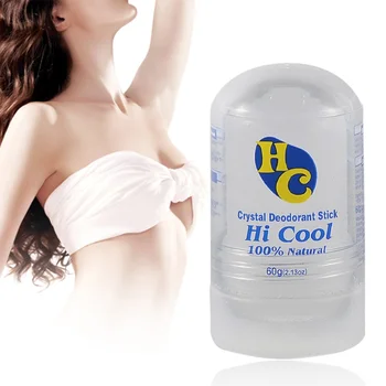 60G Taşınabilir Doğal Gıda Dereceli Kristal Deodorant Şap Sopa Vücut Koltukaltı koku giderici Toksik Olmayan Antiperspirant