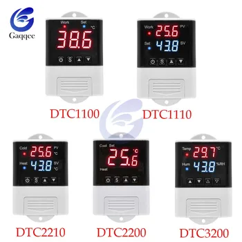 AC110V-220V sıcaklık nem kontrol cihazı DTC3200 DTC2200 DTC2210 DTC1110 dijital LED Ekran termostat kuluçka ısıtma