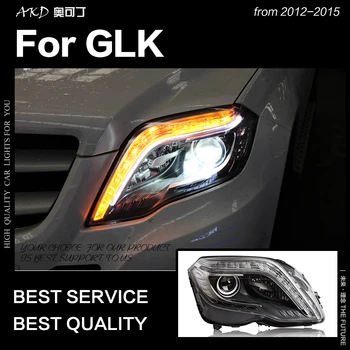 AKD Araba stil kafa Lambası GLK260 Farlar 2012-2015X204 GLK300 LED Far LED DRL Hıd Bi Xenon Oto Aksesuarları