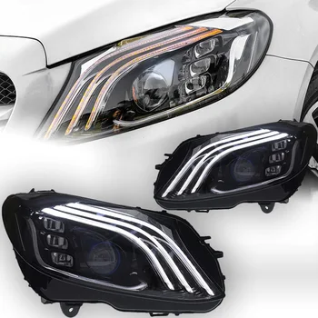 AKD araba ışıkları Benz için W205 LED Far Projektör Lens 2014-2020 C180 C200 C260 C300 DRL Kafa Lambası Otomotiv Aksesuarları