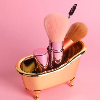 Altın Gümüş Eşyalar saklama kutusu Mini Küvet Sabun Takı saklama kutusu Makyaj Organizatör Konteyner Masaüstü Muhtelif saklama kutusu