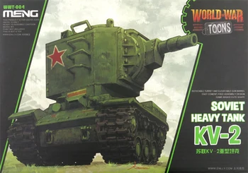 Askeri Model, Sovyet KV-2 Ağır Tank Dünya Savaşı Toons Free Glue Q Versiyonu Wwt004'ü Birleştiriyor.