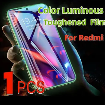 Aydınlık Temperli Cam Xiaomi Redmi İçin Not 11S 10 Pro Max 9 8T 7 6 Redmi 10X 9T 9A 8A Renkli Ekran Koruyucu Parlayan Cam