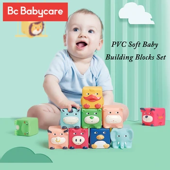 BC Bebek Bakımı Hayvan Mektup Eğitici PVC Yumuşak Bebek Yapı Taşları Toddlers Bebek Diş Çıkarma Çiğneme Oyuncaklar Bebek Banyo Oyun Oyuncaklar