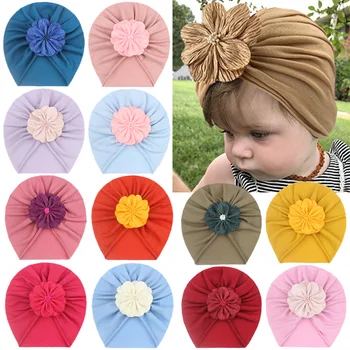 Bebek Kız Şapka Yay Düğüm Bebek Bere Katı Kap Kızlar İçin Çocuk şapkaları
