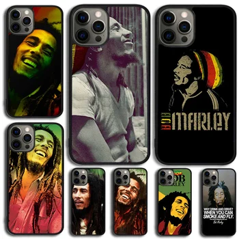 Bob Marleys Sanat telefon Kılıfı iPhone 14 SE 2020 XR XS 11 12 13 Mini Pro MAX 6 7 8 Artı Galaxy S22 S21 Ultra Coque