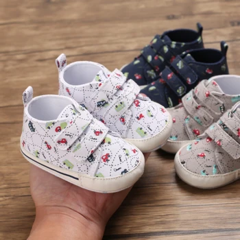 Bobora Yenidoğan Ayakkabı Klasik Tuval Bebek Ayakkabı Pamuk Rahat Toddler Ayakkabı Bebek Kız Sneaker