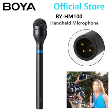 BOYA BY-HM100 Dinamik el mikrofonu XLR Cihazları Kablosuz Mikrofon Röportajlar ENG Konuşma Akışı Youtube Kayıt