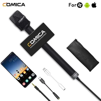 COMICA CVM-HRM-S Kardioid Kondenser Röportaj Mikrofon iPhone / iPad Android Telefon DSLR, Kiliseler için kayıt mikrofonu