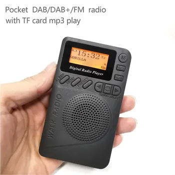 DAB / DAB + Dijital Radyo Çalar DAB alma FM Resepsiyon MP3 Çalar Cep Mini Stereo Alıcı lcd ekran İyi ses hoparlörü