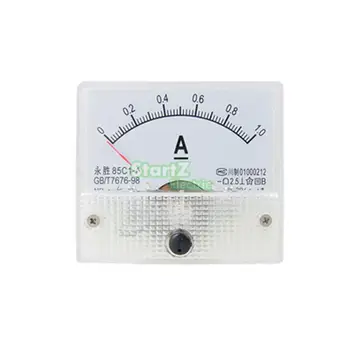 DC Analog Metre Paneli 1A AMP Akım Ampermetreler 85C1 0-1A Ölçer