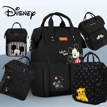 Disney bebek bezi çantası sırt çantası Anneler İçin Bebek Çantası Analık Bebek Bakımı İçin Nappy Çanta seyahat arabası USB ısıtma göndermek Ücretsiz 1 Piar Kanca