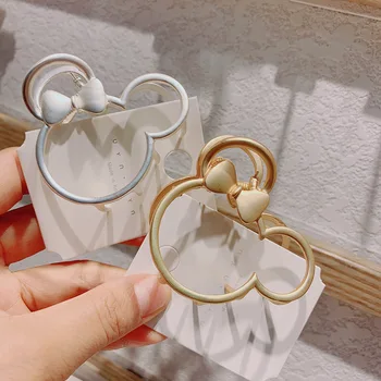 Disney Minnie Bebek Aksesuarları Yeni Metal Mat Mizaç Mickey Mouse İçi Boş çiçek saksısı Klip saç tokası