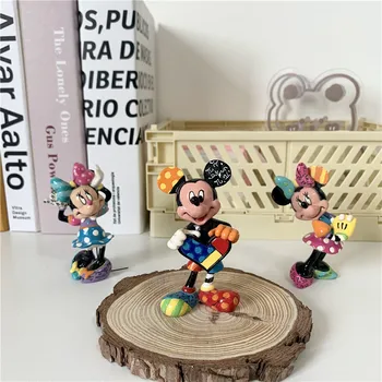Disney1piece 8cm Britto Mickey Mouse Yılbaşı hediyeleri DIY malzemeleri kek süslemeleri koleksiyonu süsler şekil oyuncaklar