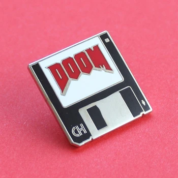Dome Disket Emaye Pin Birinci Şahıs Nişancı Oyunu Yaka İğneler Video Oyunları Toplamak Madalya Broş Moda Sırt Çantası Aksesuarları