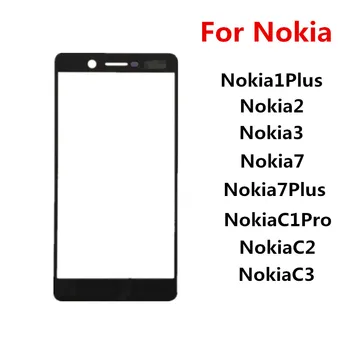 Dış Ekran Nokia 1 İçin Artı 2 3 7 C1 Pro C2 C3 Ön Dokunmatik Panel LCD ekran Ekran Dış Cam Kapak Lens Onarım Parçaları Değiştirin