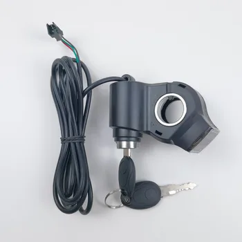 Elektrikli Scooter Güç Anahtarı Tuşları İle Ateşleme Voltmetre Kugoo M4 / Pro E-Scooter Başparmak Gaz Kelebeği ateşleme silindiri Anahtarı