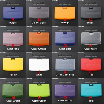 En iyi fiyat 1 adet 13 renk seçin Yedek Pil Kapağı kapak Kabuk Nintendo Gameboy Advance GBA İçin Arka kapı Kılıfı