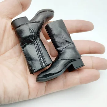 Erkek Ayakkabı 1/6 Ölçekli Erkek Asker 12in için Bot Model Uzun Katı Eylem Şekil Bebek Ayrılabilir Ayak Oyuncak moda Deri 