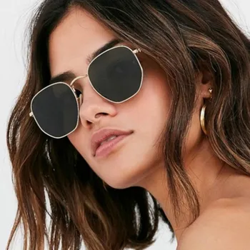 Erkekler Kadınlar Sürüş Gözlük Klasik Metal Poligon Güneş Gözlüğü Lüks Marka Tasarımcısı renkli güneş Gözlükleri