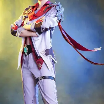Genshin Darbe Tartaglia Cosplay Kostüm Cadılar Bayramı Karnaval Childe Çünkü Kostüm Peruk Tam Set Giysi Ajax Ajax Anime Anime